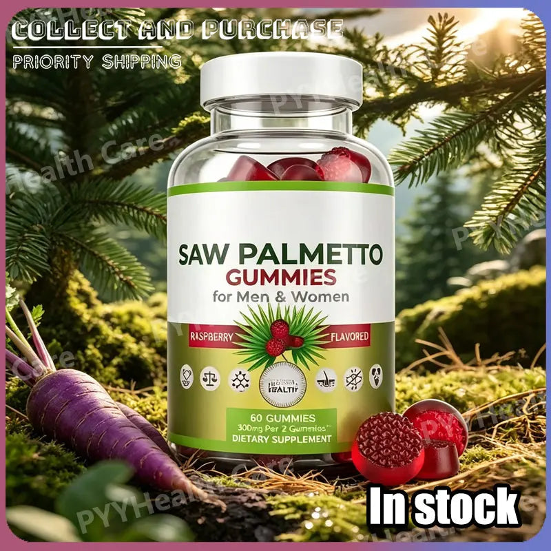 Saw Palmetto Gummies for Hair & Hormone Balance - 60 Count