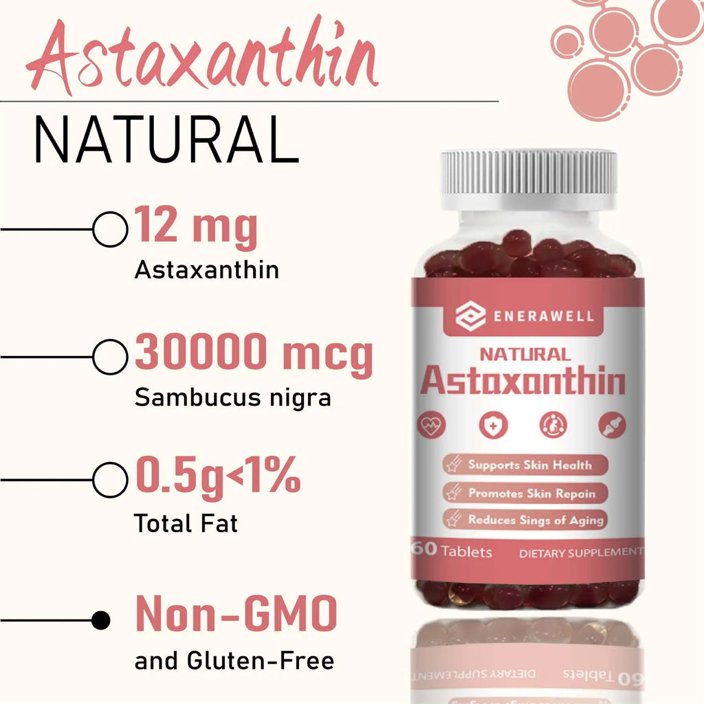 Astaxanthin 12mg Softgels, Supports Healthy Metabolism, Eye, Joint & Skin Wellness, Antioxidant Dietary Supplement for Men and Women