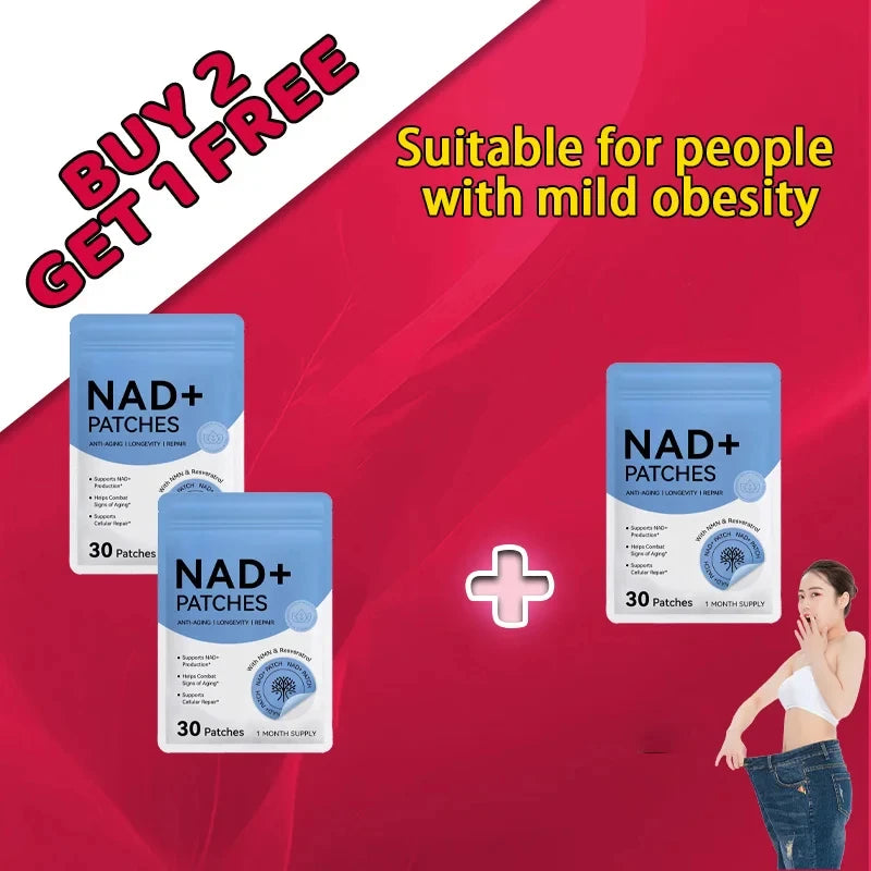 30PCS NAD+ ᴡᴇɪɢʜᴛ Management Patch, Easy-to-Use ʙᴏᴅʏ ʟᴏꜱꜱ Sticker, 2026 HOT Daily ʙᴏᴅʏ Care Support