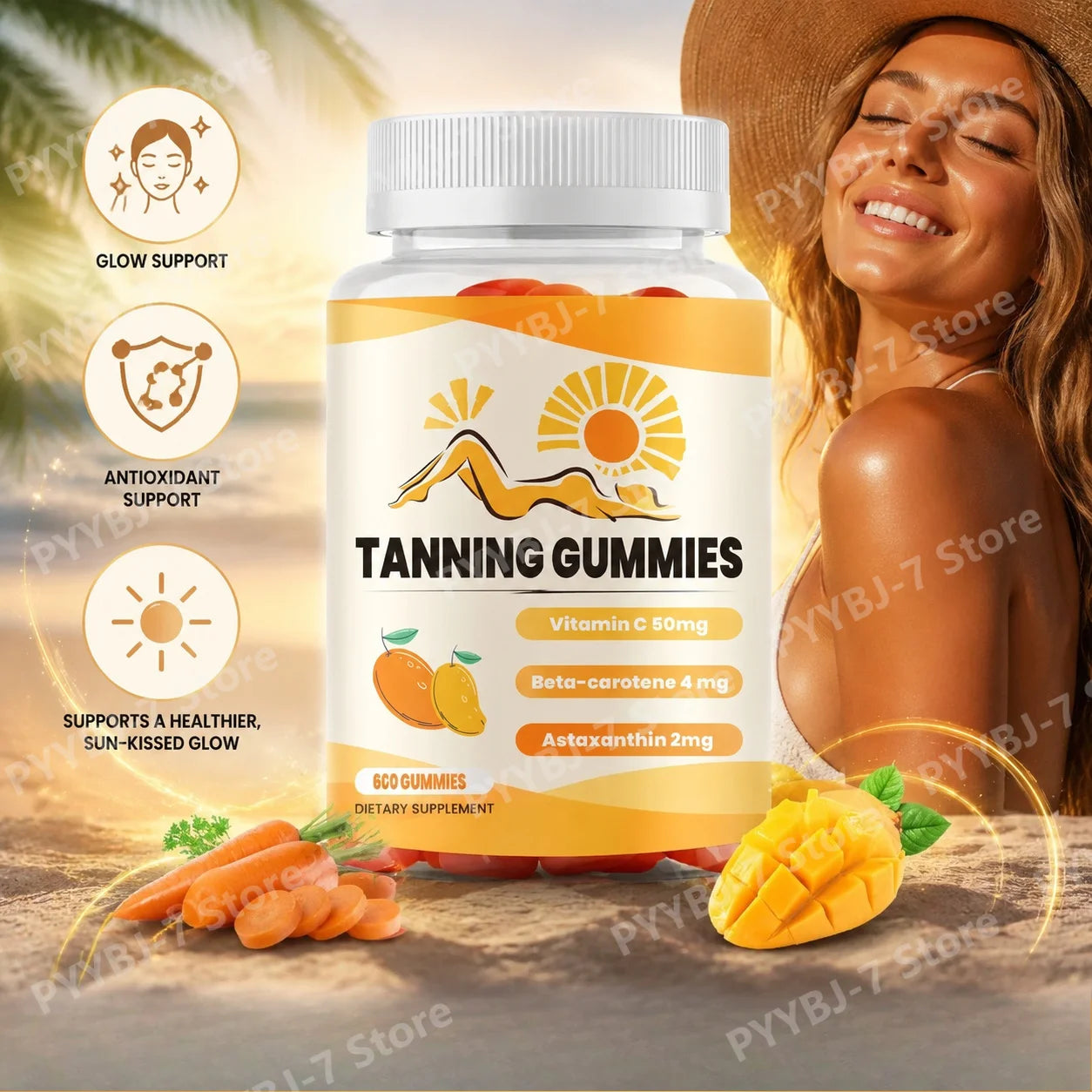 Tanning Gummies with Antioxidants for Healthy Skin | 60 Count