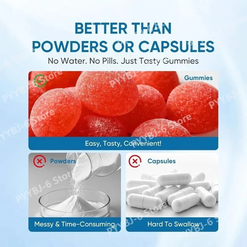 High Absorption Magnesium Bisglycinate Gummies | Vegan Raspberry Flavor