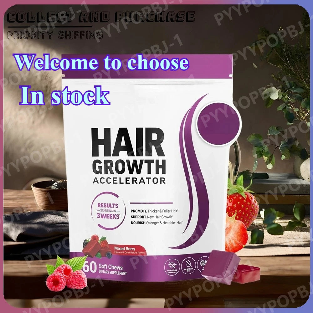 Delicious Hair Vitamins Gummies | Berry Flavor for Healthy Growth