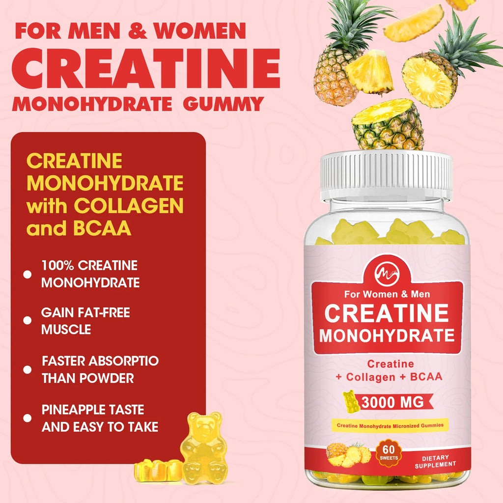 3000mg Creatine Monohydrate Gummies | Maximize Strength & Muscle