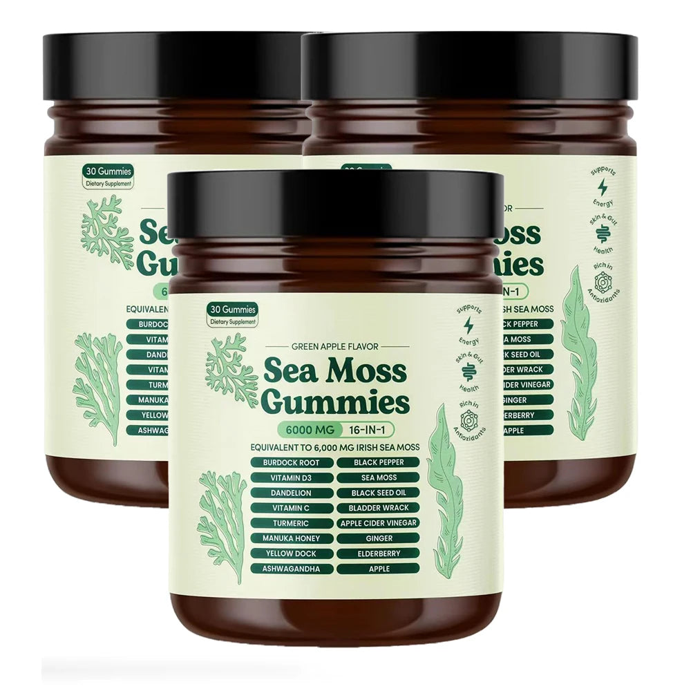 16-in-1 Sea Moss Gummies with Black Seed Oil & Ashwagandha