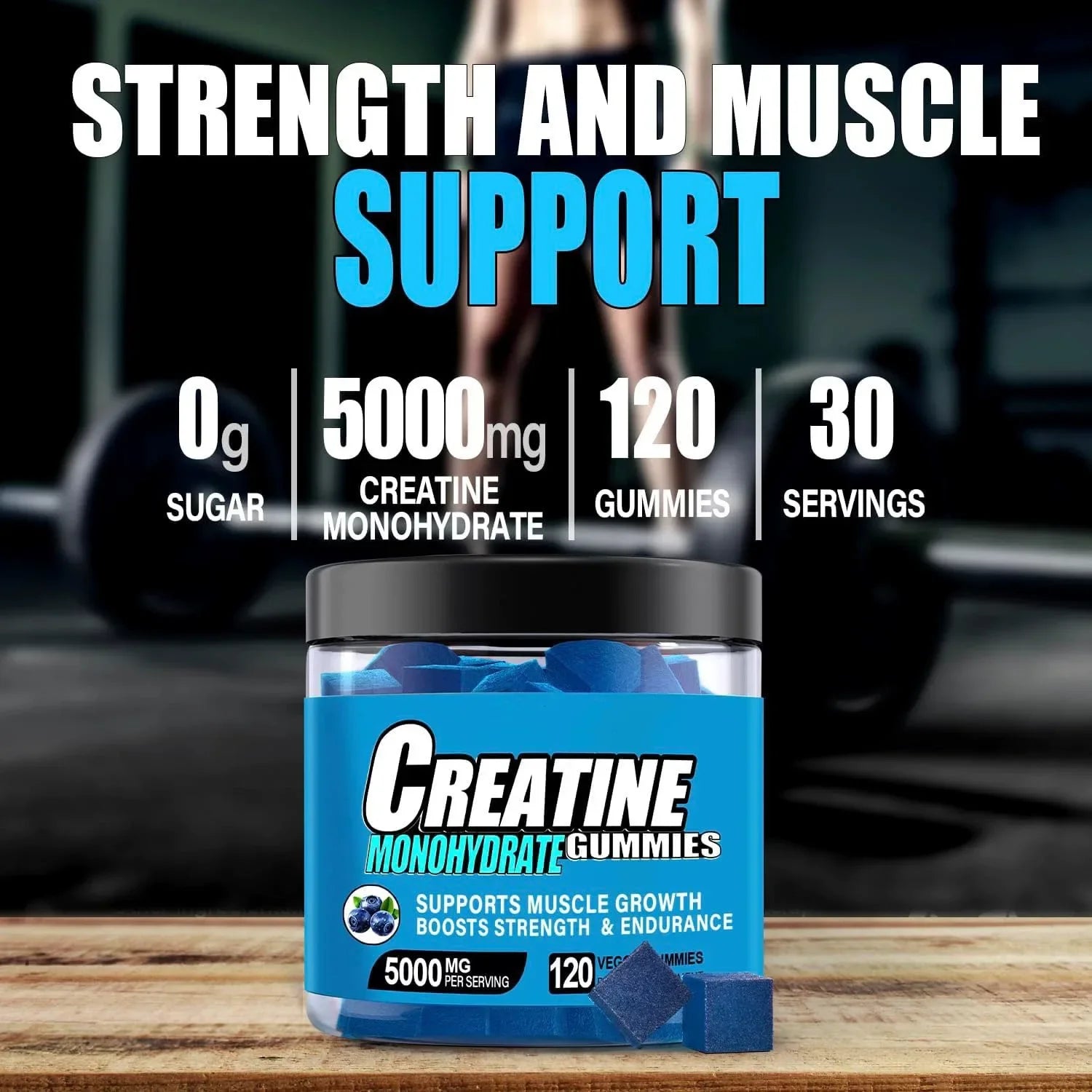 Creatine Monohydrate Gummies for Energy & Muscle Support