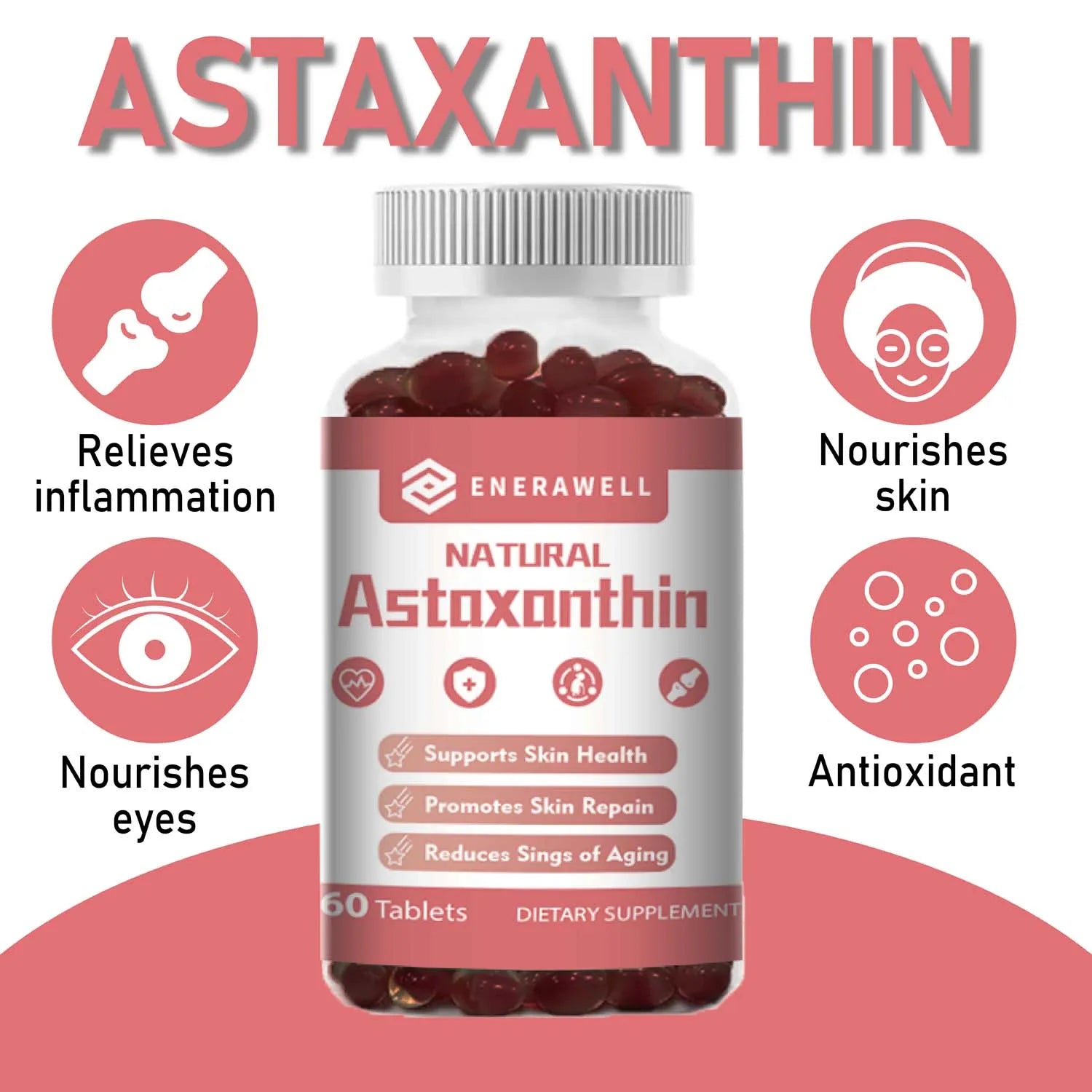 Astaxanthin 12mg Softgels, Supports Healthy Metabolism, Eye, Joint & Skin Wellness, Antioxidant Dietary Supplement for Men and Women