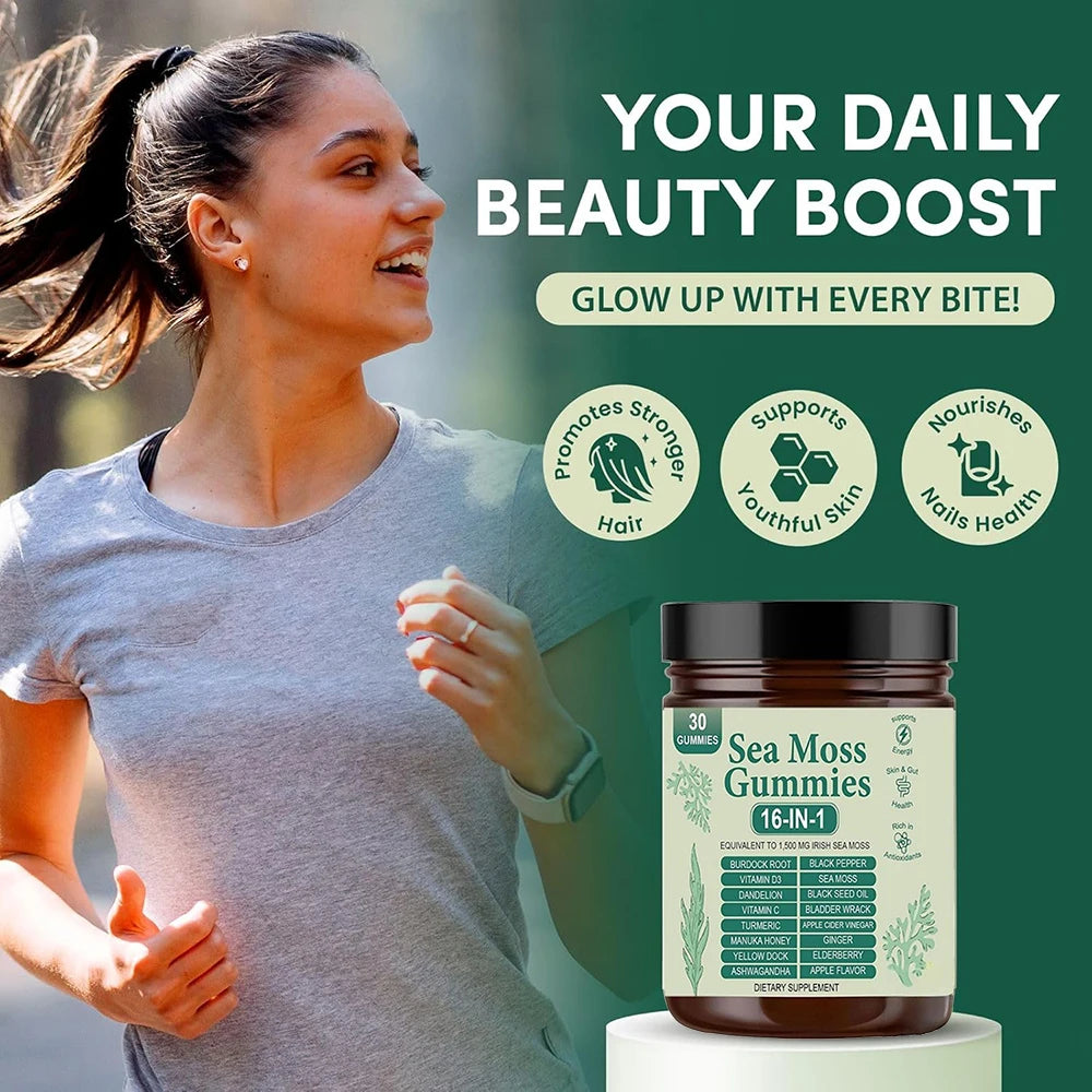16-in-1 Sea Moss Gummies for Immune Health & Vitality Boost